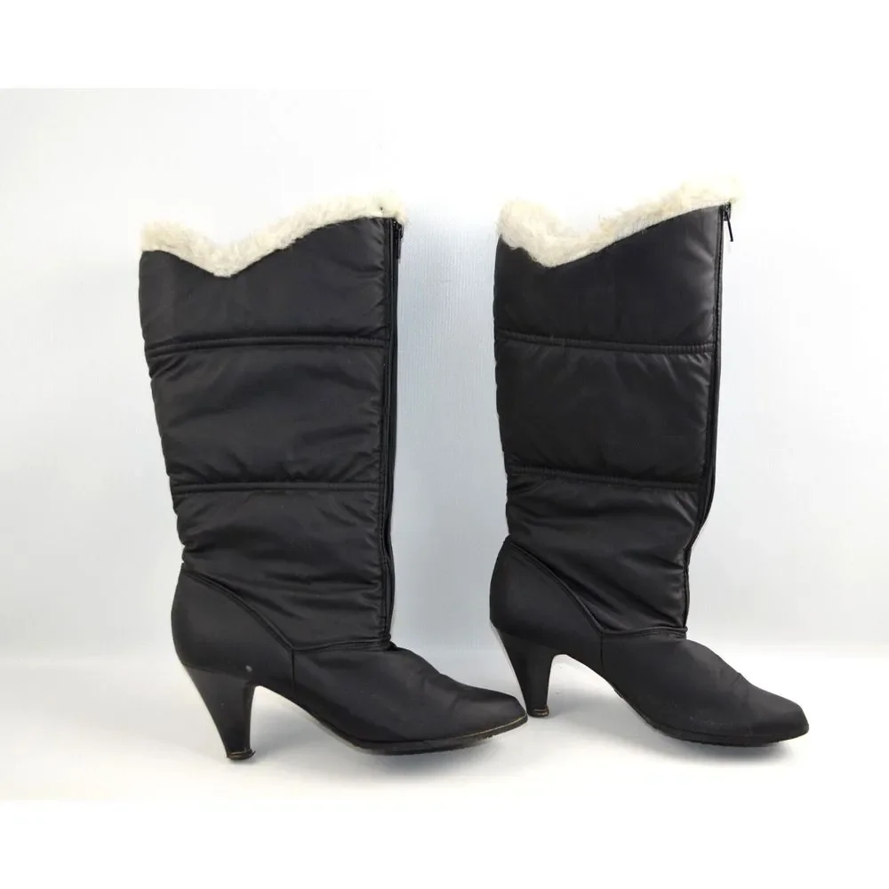 Danelle Snow Boots Womens 9 M Yukon Water Repellant‎ Blue Fur Lined Heeled